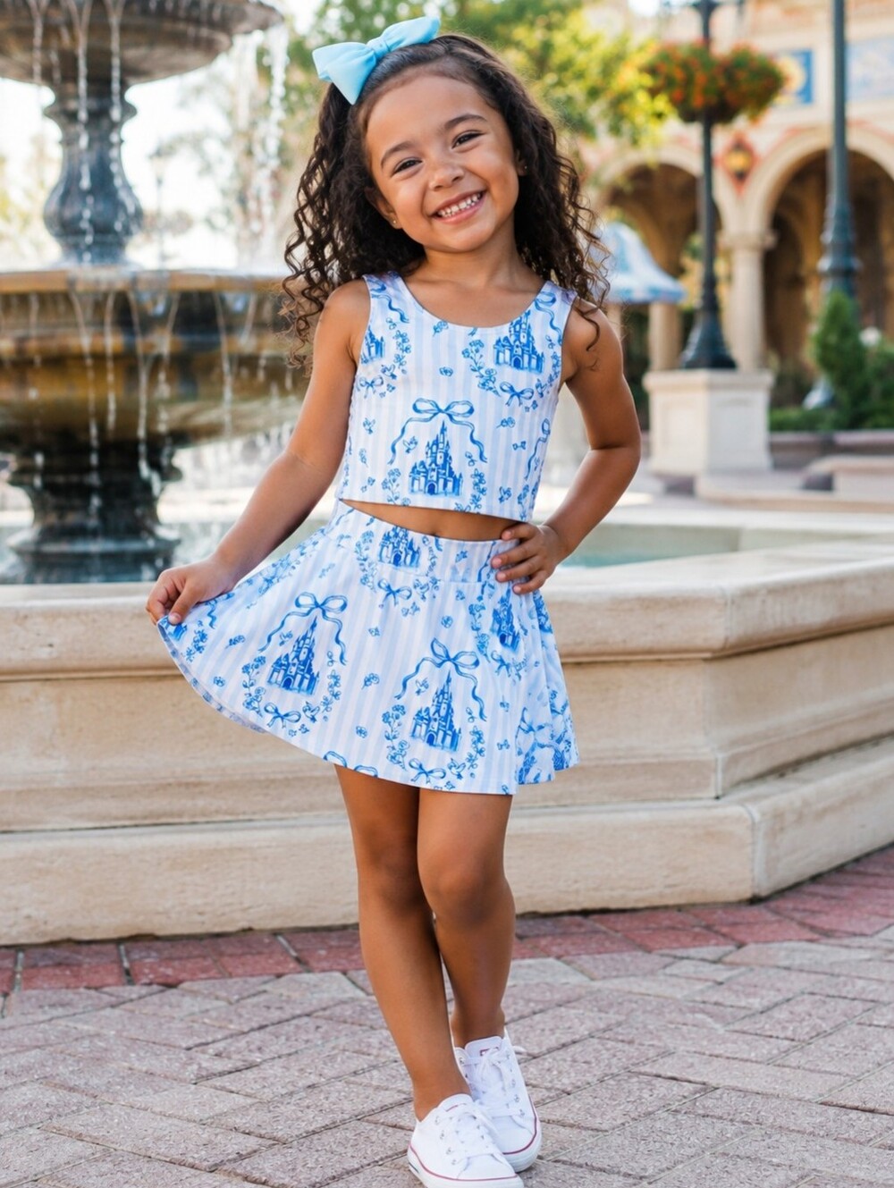 Girls Cinderella Castle Skirt Skort Set